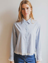 Chemise à rayures & broderie Andy