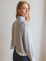 Chemise à rayures & broderie Andy