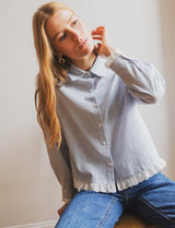 Chemise à rayures & broderie Andy