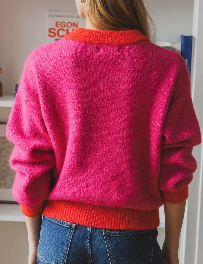 Pull fuchsia & rouge Niels