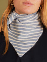 Lala sky-blue striped scarf