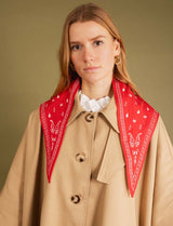 Red bandana scarf