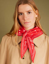 Red bandana scarf
