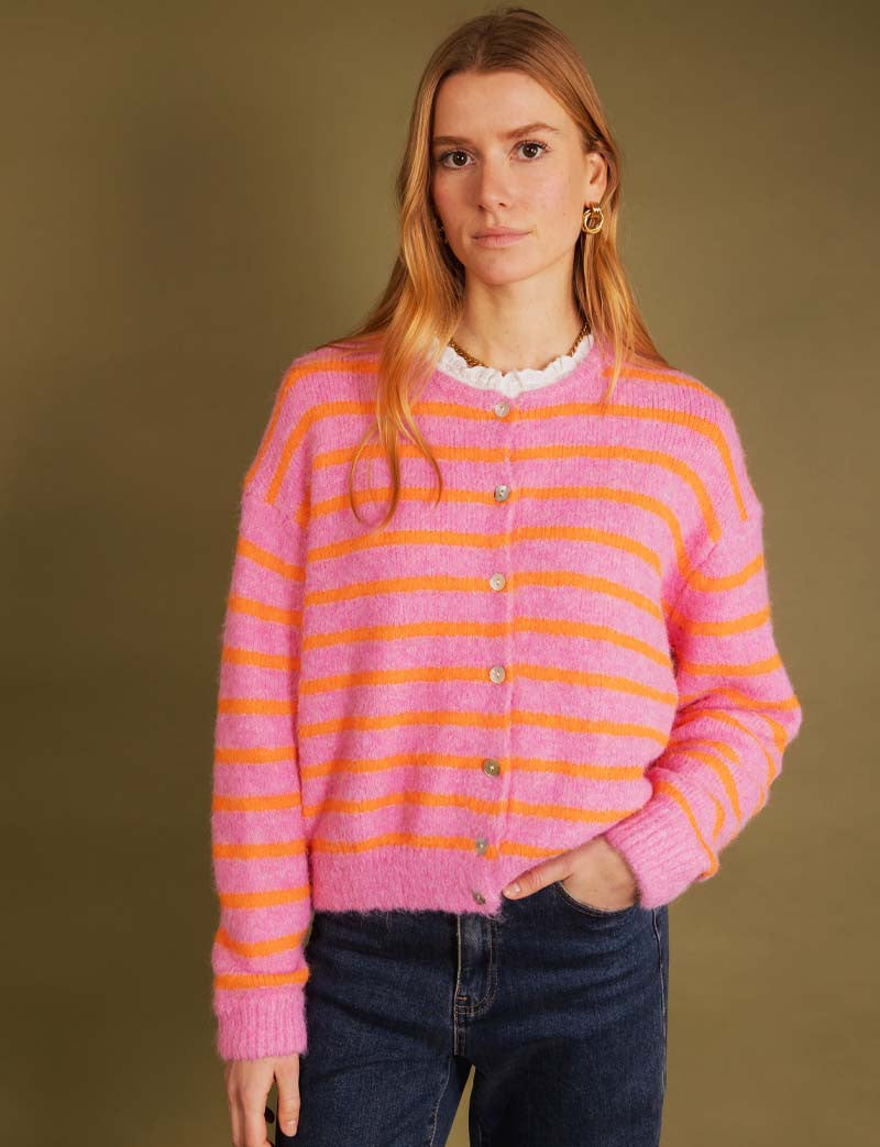 Gilet rose & orange Sami