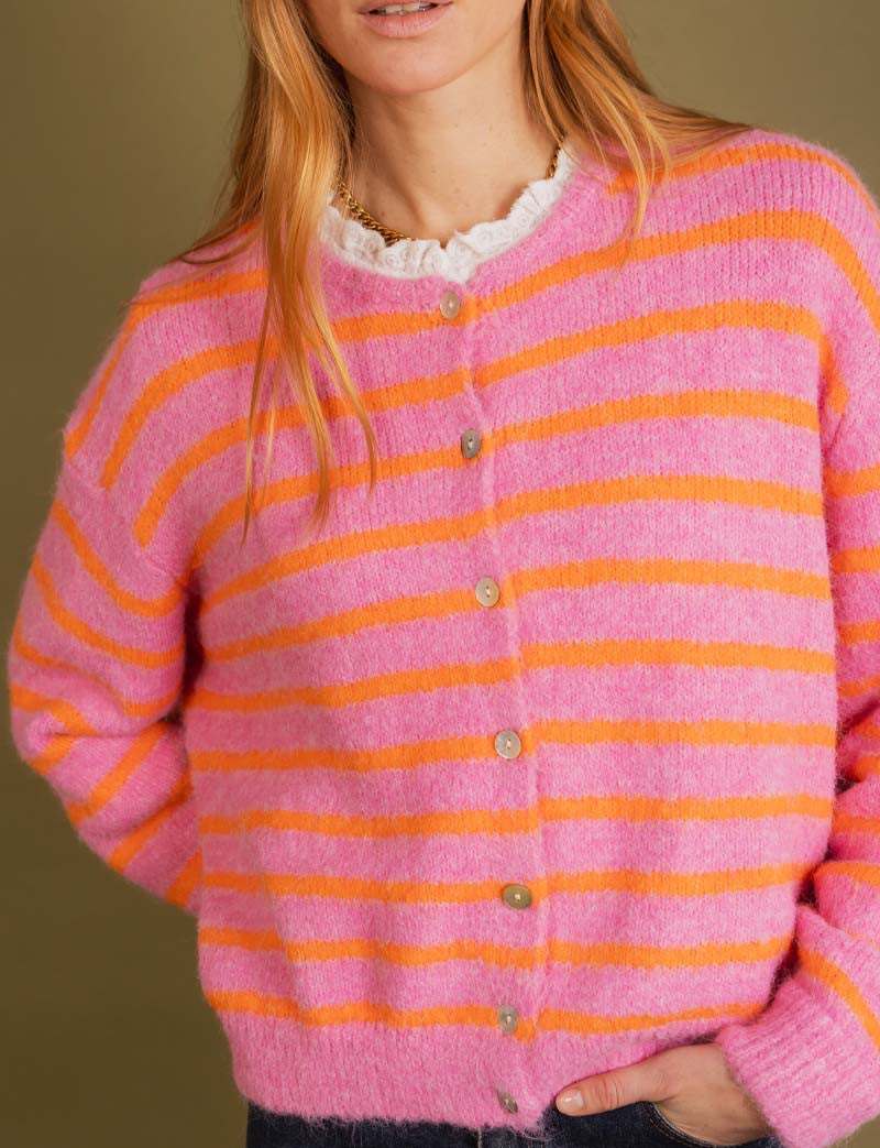 Gilet rose & orange Sami