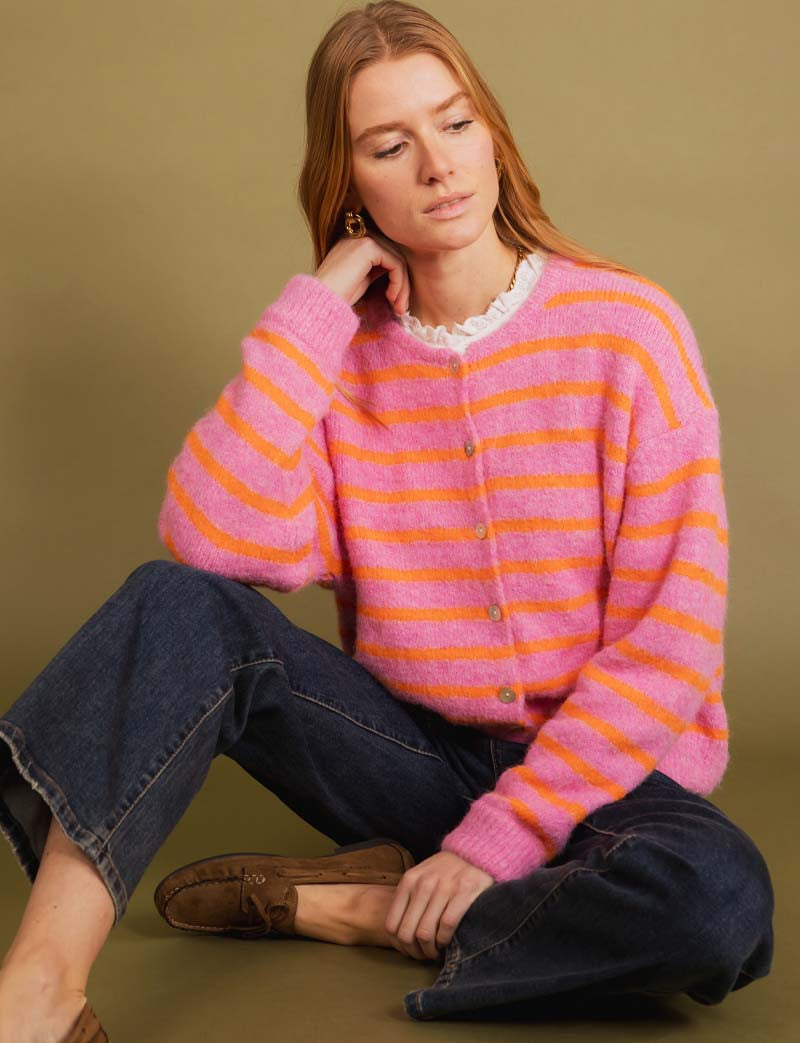 Gilet rose & orange Sami