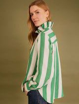 Chemise à rayures vertes Noré