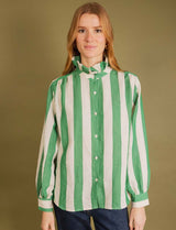 Chemise à rayures vertes Noré