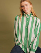Chemise à rayures vertes Noré