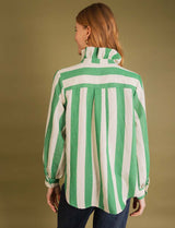 Chemise à rayures vertes Noré