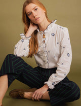 Pantalon marine & vert Arly