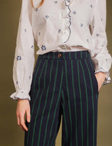 Pantalon marine & vert Arly