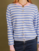 Gilet ciel & rose Adir