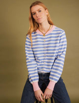 Gilet ciel & rose Adir