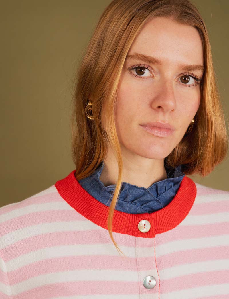 Gilet rose & rouge Adir