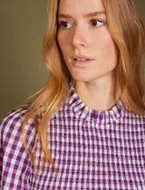 Blouse vichy violette Rosyne