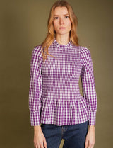 Blouse vichy violette Rosyne
