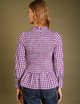 Blouse vichy violette Rosyne