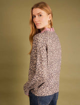 Cardigan léopard & rayures rouge Floran