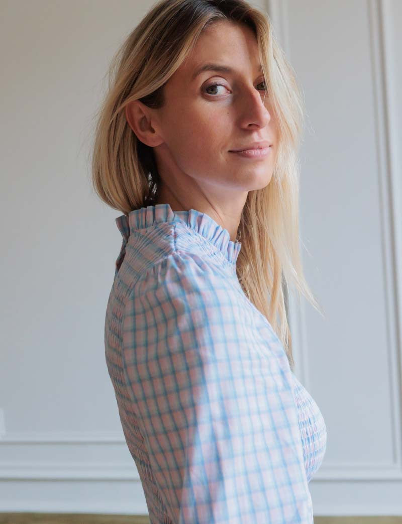Blouse ciel & rose Kelen