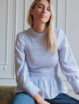 Blouse ciel & rose Kelen