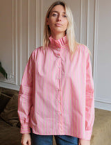 Chemise rose & jaune Azriel