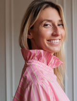 Chemise rose & jaune Azriel