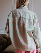 Chemise verte & corail Roma