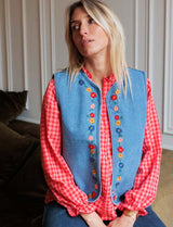 Blouse vichy corail Noemy