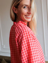 Blouse vichy corail Noemy