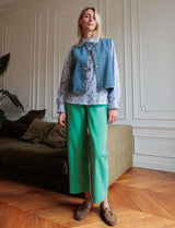 Chemise vichy & fleurie Hera
