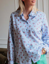 Chemise vichy & fleurie Hera