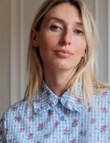 Chemise vichy & fleurie Hera