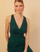 Combinaison en dentelle verte Gabriella