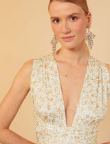 Combinaison écrue et jaune fleurie Gabriella