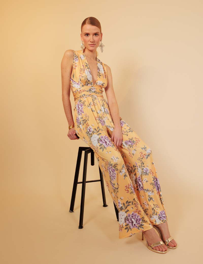 Combinaison jaune fleurie Gabriella