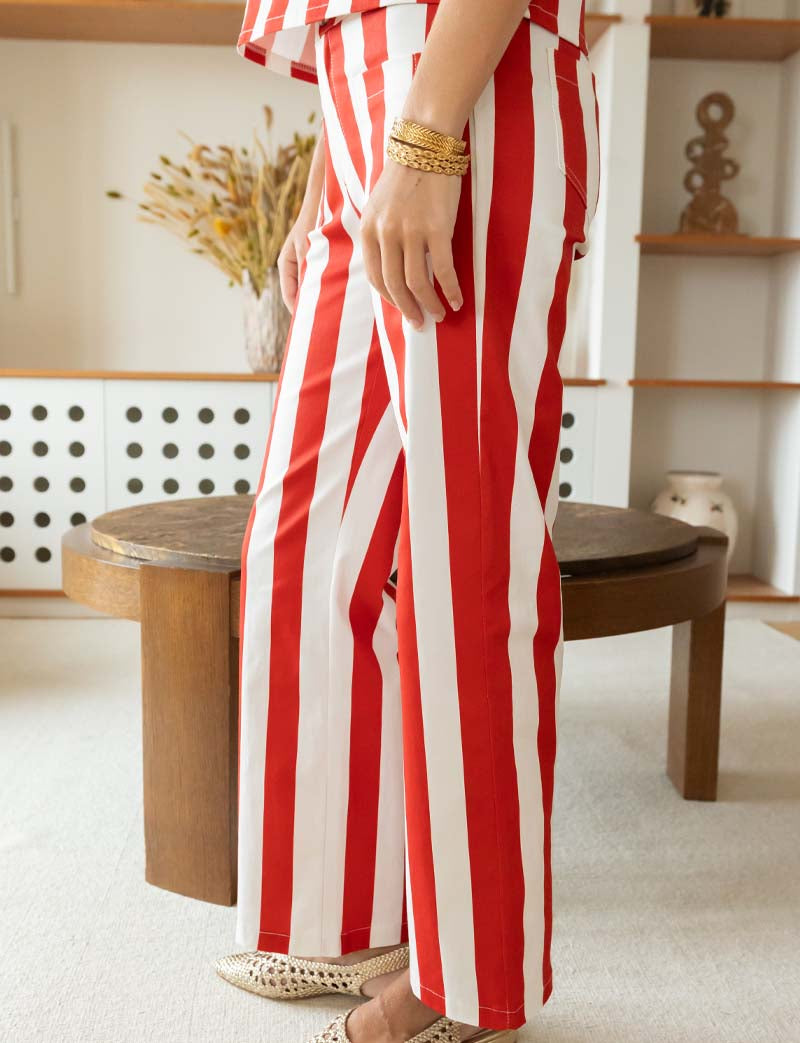 Red striped jeans Aldo