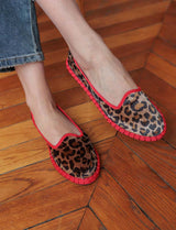 Ballerines léopard & rouge Fiora