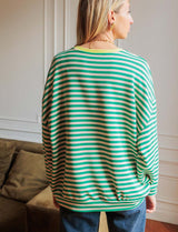 Sweat vert & jaune Yona