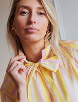 Blouse jaune & rose Dalia