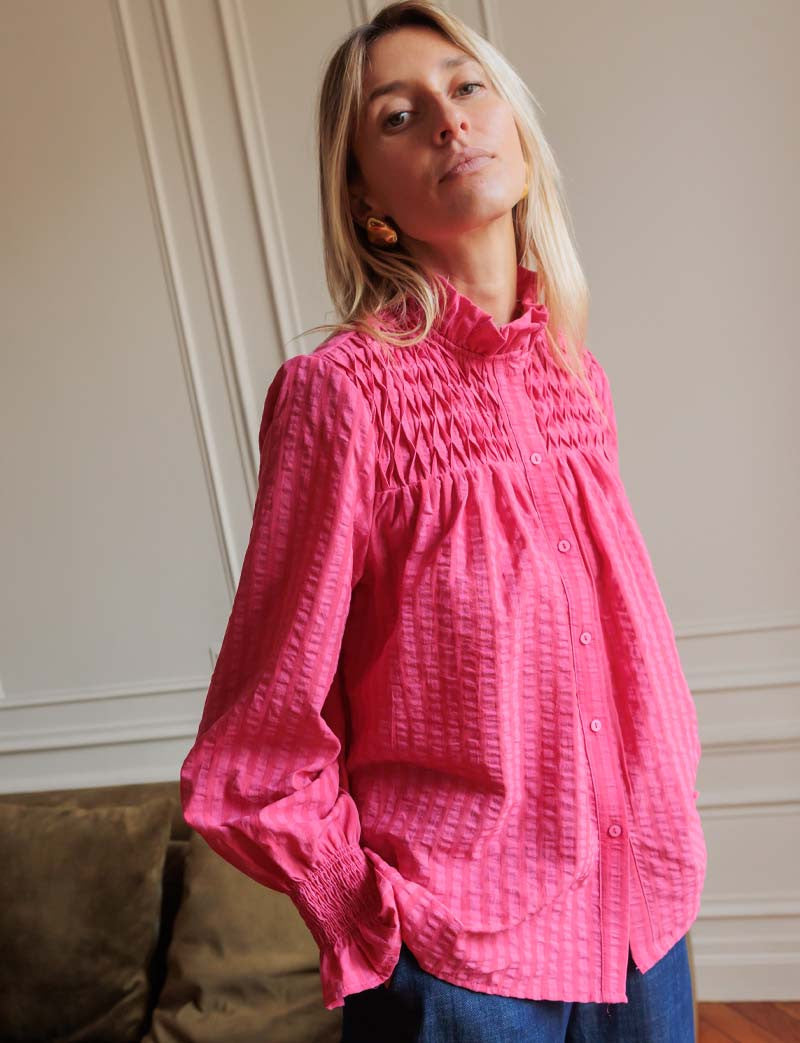 Chemise fuchsia Tayel