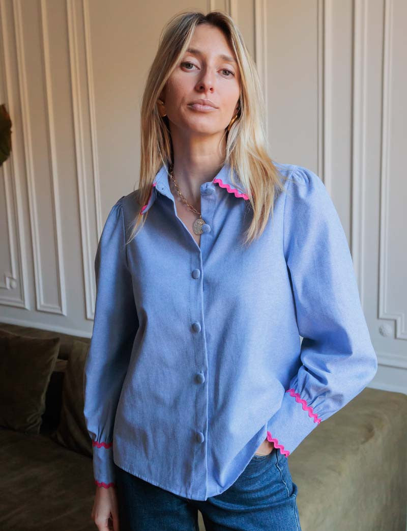 Chemise bleue Maza