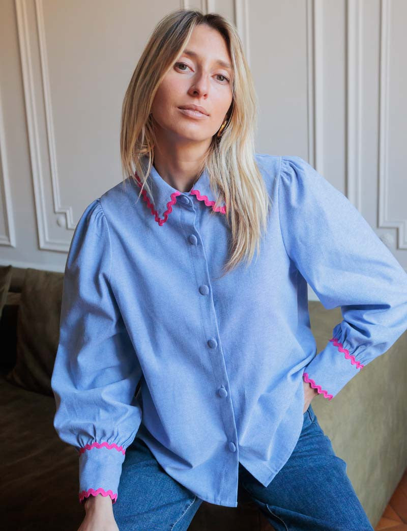 Chemise bleue Maza
