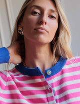 Gilet fuchsia & royal Adir