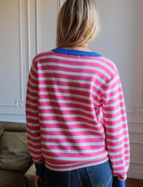 Gilet fuchsia & royal Adir