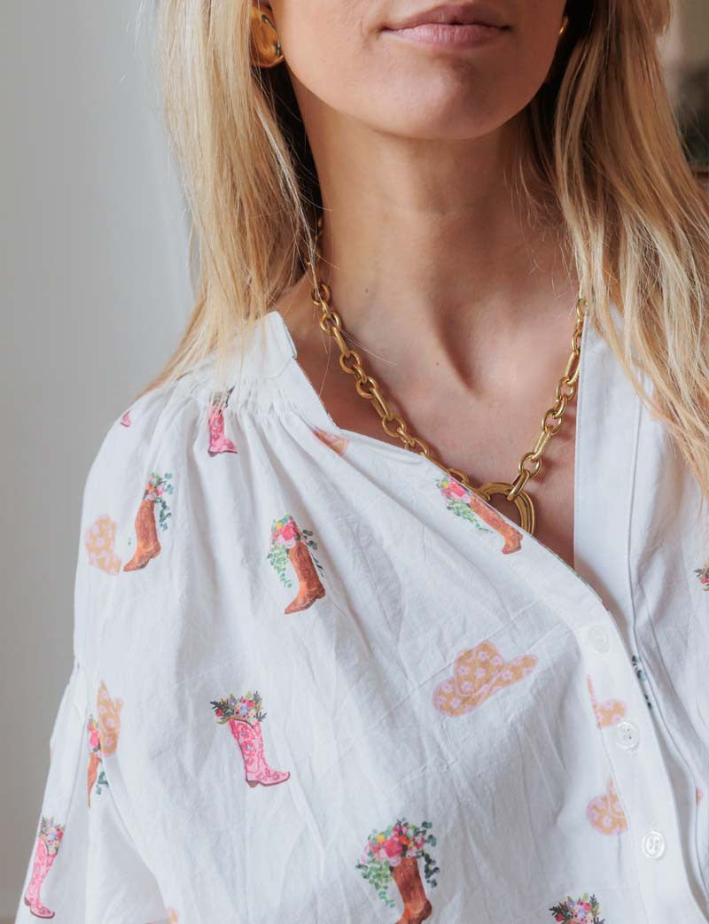 Blouse blanche Cow