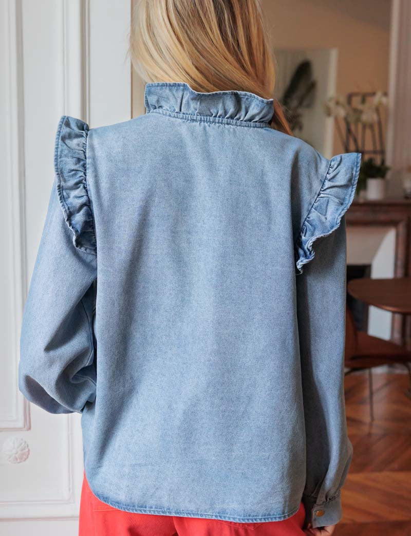 Blouse en jean Simeo