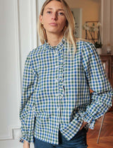 Chemise bleue & verte Jairo