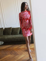 Robe rouge & rose Lorena