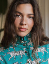 Robe verte & léopard James